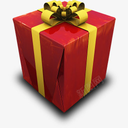 白色礼物盒子圣诞礼物红色盒子图标图标