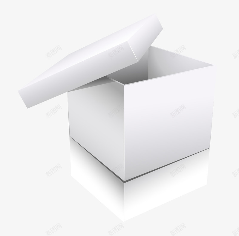立体拟真白色盒子png免抠素材_88icon https://88icon.com 拟真 盒子 立体