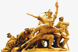 个性抗日胜利革命雕像高清图片