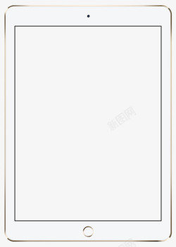 半透明白色框ipad线条模型高清图片