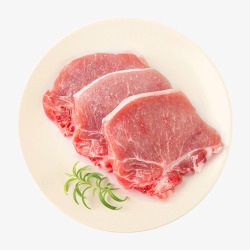 新鲜的黑猪猪肉排素材