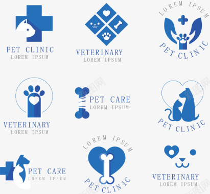 素描动物动物医疗logo图标图标