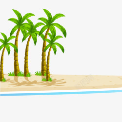 夏季沙滩插画矢量图素材