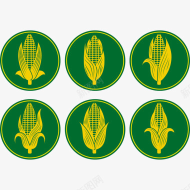 中元节卡通素材玉米图标图标