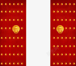 红色大门与围墙开门故宫高清图片