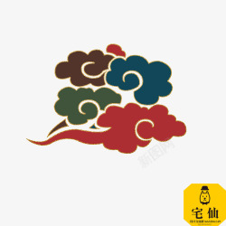 古典花纹中国风云纹素材