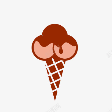 卡通扁平化零食冰激凌logo矢量图图标图标