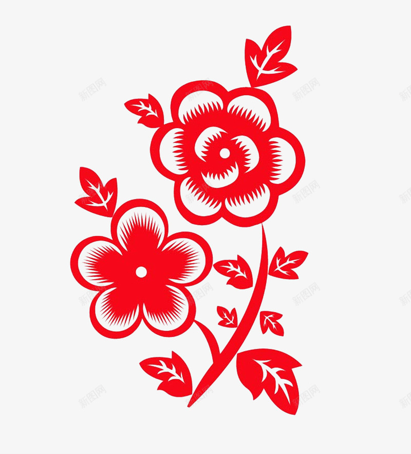 剪纸梅花梅花png免抠素材_88icon https://88icon.com 中国风 中国风素材 新年剪纸 梅 梅兰竹菊 梅花 梅花素 水彩梅花 红梅