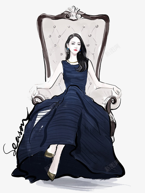 女王大人png免抠素材_88icon https://88icon.com queen 人物 女生 小清新 少女 手绘 插画 水彩 自己的女王