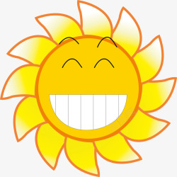微笑的太阳表情图素材