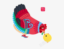 鸡年吉祥图案2017鸡吉祥物元素高清图片