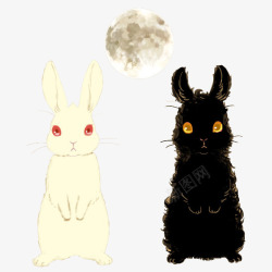 兔子卡通装饰画素材