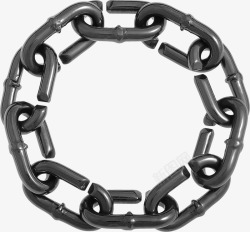 黑色环形锁链素材