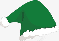 卡通矩形png绿色圣诞帽高清图片