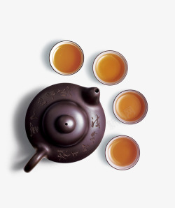 煮茶传统紫砂茶具高清图片