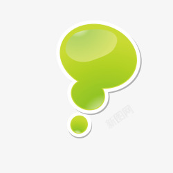 绿色圆形质感对话框矢量图素材