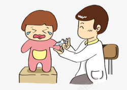 宝宝接种疫苗插图素材