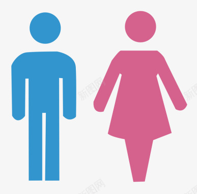 标识标志图标厕所男女指示图标矢量图图标