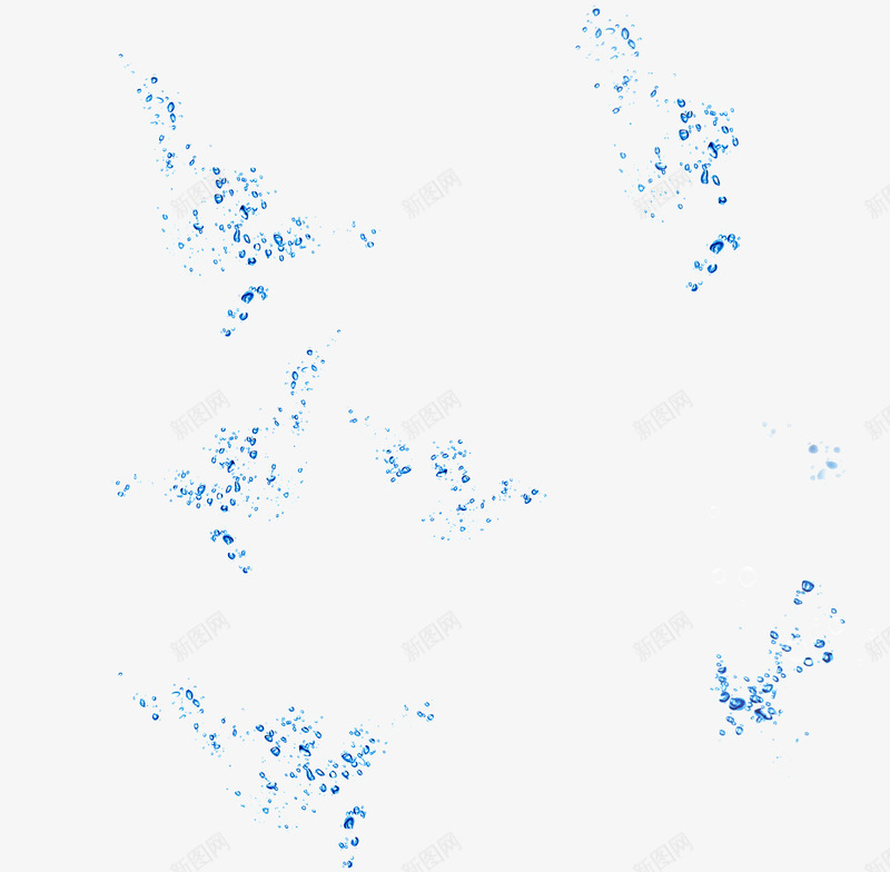 蓝色水珠装饰元素png免抠素材_88icon https://88icon.com 三亚风景 水珠 海水 漂浮 蓝色