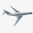 航空公司飞机快飞行飞射流平面运图标图标