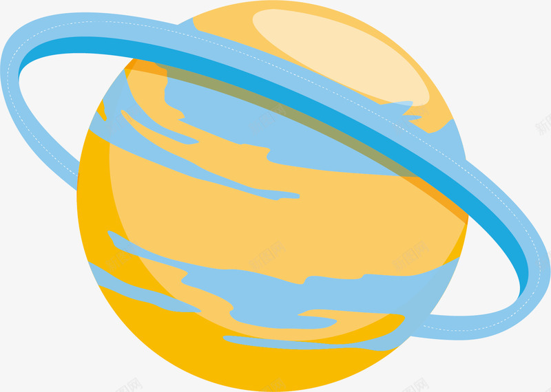 黄色星球土星环矢量图eps免抠素材_88icon https://88icon.com 卡通土星环 土星环 天文现象 星球环 矢量土星环 黄色星球 矢量图