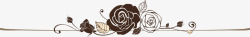 玫瑰花纹古典玫瑰花欧式花纹分割线高清图片