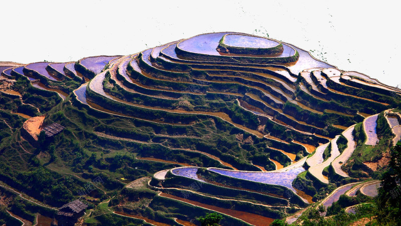 贵州加榜梯田六png免抠素材_88icon https://88icon.com 名胜古迹 旅游风景 著名建筑