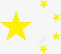 五星红旗上的五个星星素材