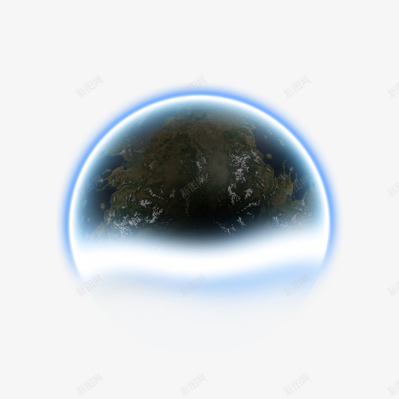 蓝色清新星球装饰图案psd免抠素材_88icon https://88icon.com 免抠PNG 星球 清新 蓝色 装饰图案