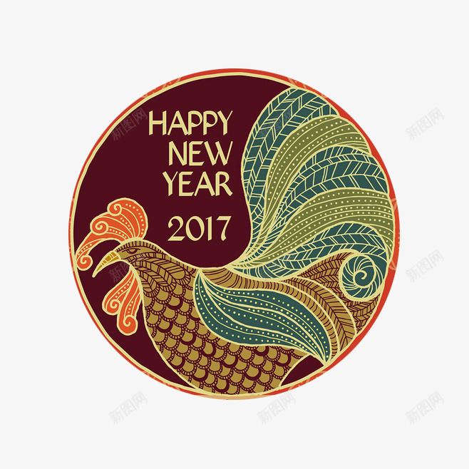 鸡年吉祥png免抠素材_88icon https://88icon.com 中国风 传统 生肖 鸡年 鸡年门头