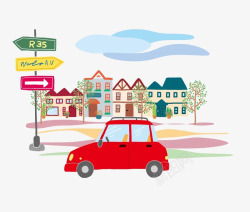 红色小汽车素材