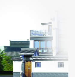中国风建筑房屋风景素材