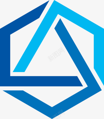 时尚蓝色科技公司logo装饰图案矢量图图标图标