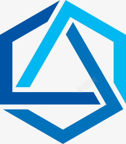 蓝色企业蓝色科技公司logo装饰图案矢量图图标高清图片