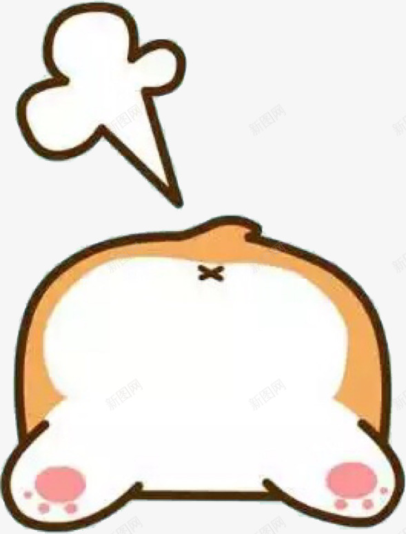 柯基屁股png免抠素材_88icon https://88icon.com 卡通 屁股 手绘 柯基