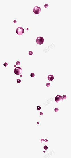 紫色亮光圆球漂浮素材