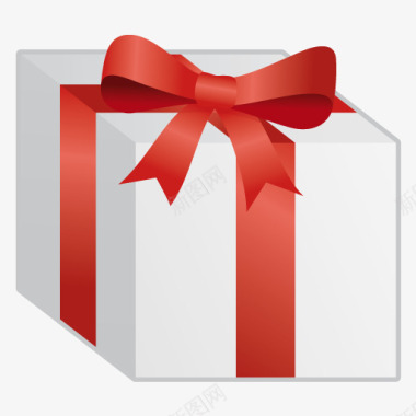 礼物图标白色礼物盒子图标
