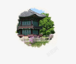中国风建筑背景古建筑素材