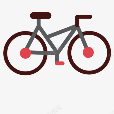 手绘线条自行车图标图标