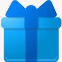 发光盒子蓝色礼物盒子图标图标