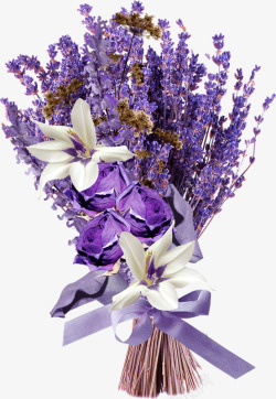 紫色鲜花心形紫色薰衣草高清图片