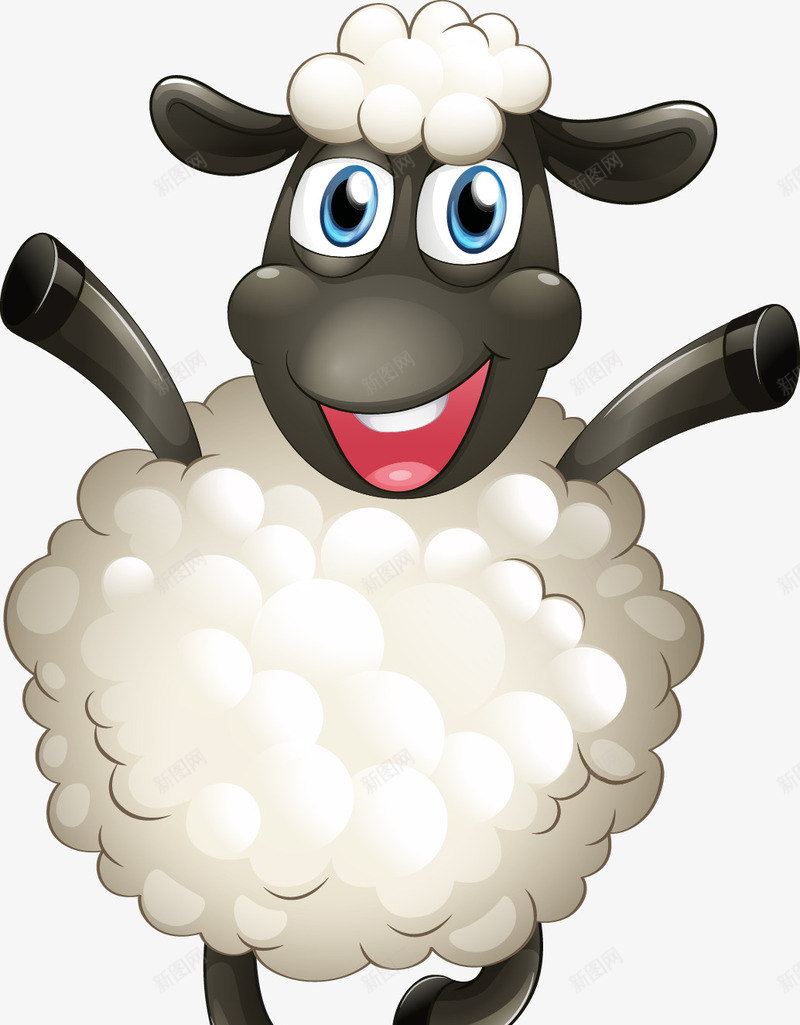 欢快的黑色山羊图png免抠素材_88icon https://88icon.com 农场 农场动物 动物 卡通 卡通羊 山羊 澳洲羊 牲畜 站立的羊 绵羊 羊 羊品种 羊头 羊毛 羊羊