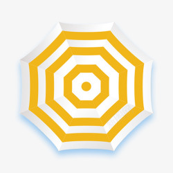 黄色纹理遮阳伞元素素材