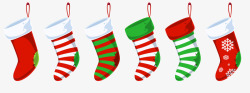 圣诞节彩色袜子素材