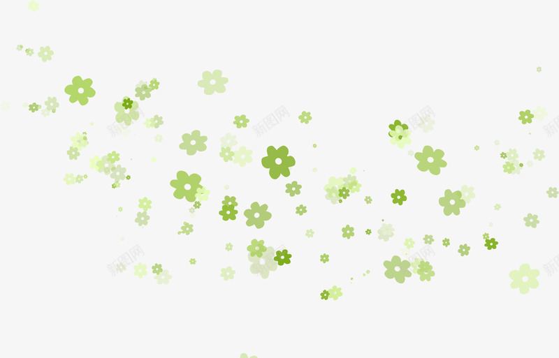 绿色创意复古卡通花卉形状png免抠素材_88icon https://88icon.com 创意 卡通 复古 形状 绿色 花卉