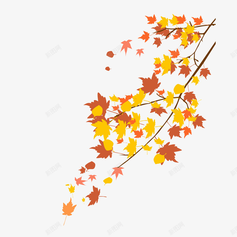 秋天的枫叶树1png免抠素材_88icon https://88icon.com 树 秋天 红叶 落叶 黄色