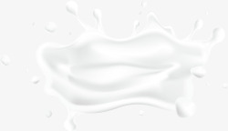 奶流奶圈牛奶飞溅元素矢量图素材