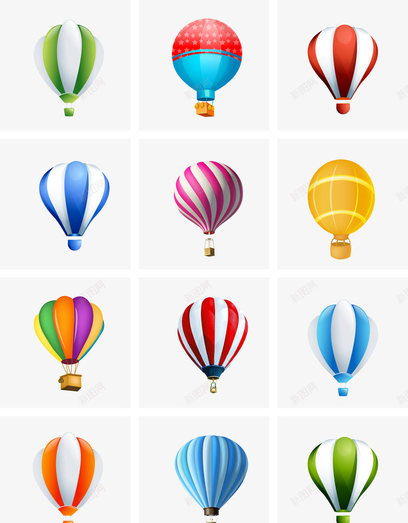 热气球氢气球png免抠素材_88icon https://88icon.com 五彩热气球 卡通 氢气球 热气球 空气球