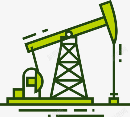 锲涘彾钻石油开采井架矢量图图标图标
