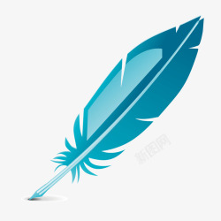 卡通羽毛笔素材